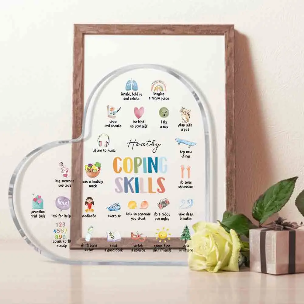 Office Furniture List - Clear Heart Shaped Acrylic Stand Coping