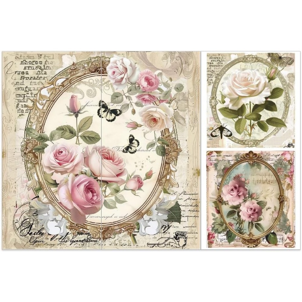 3pcs/Set Rose Rub on Transfers - Office Furniture Set review and price