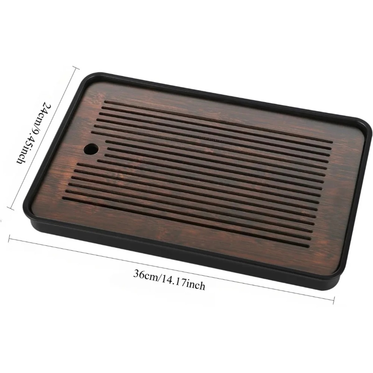 Natural Bamboo Tea Tray with H - Office Furniture Set review and price