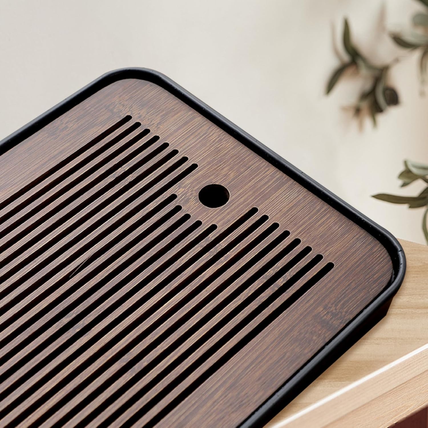 Natural Bamboo Tea Tray with H - Office Furniture Set review and price